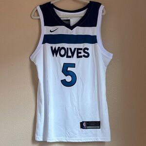 Nike Wolves White and Blue Basketball Jersey
